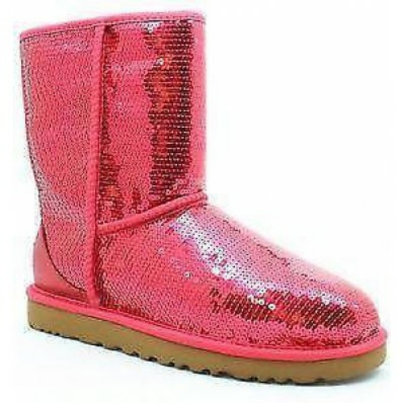red glitter ugg boots